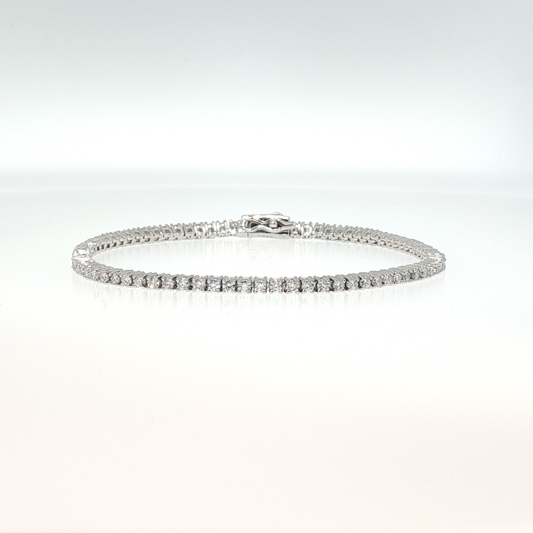 Classic Diamond Tennis Bracelet in Sterling Silver