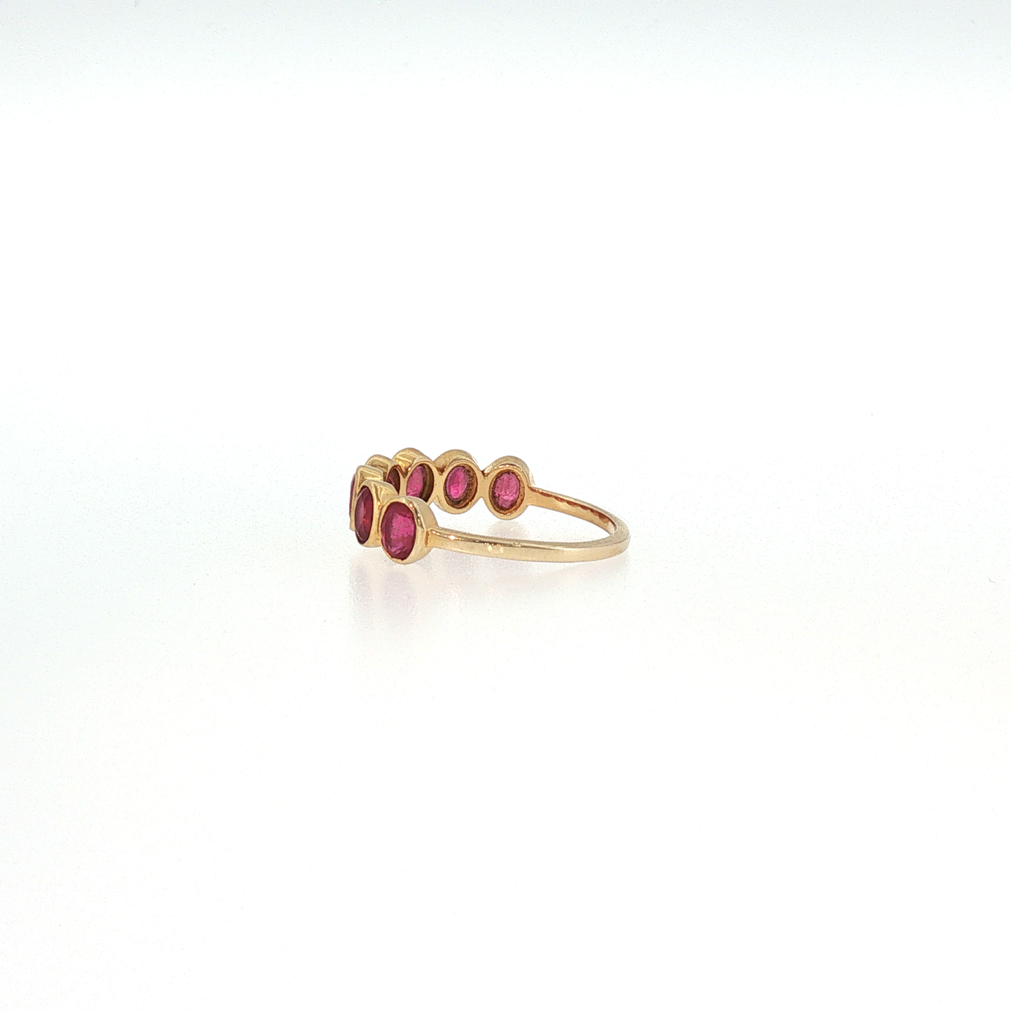 Yellow Gold Seven-Stone Ruby Ring