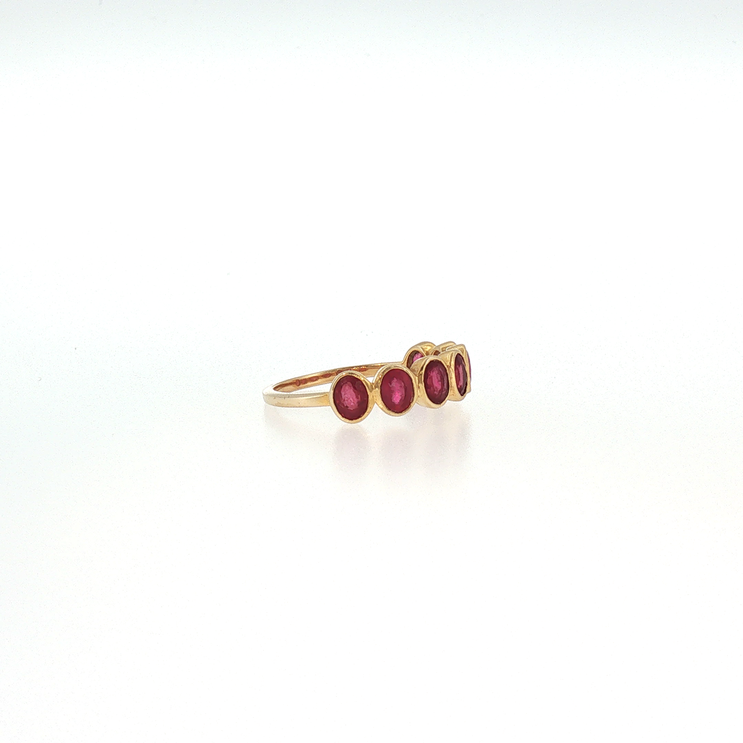 Yellow Gold Seven-Stone Ruby Ring