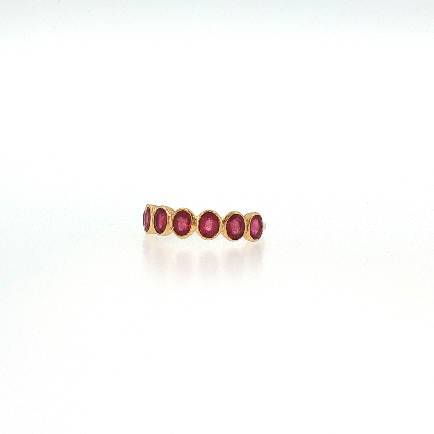 Yellow Gold Seven-Stone Ruby Ring