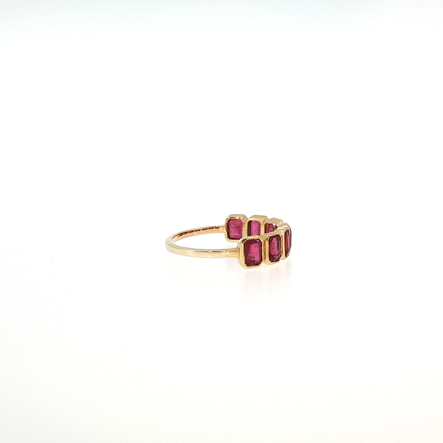 Yellow Gold Seven-Stone Ruby Ring