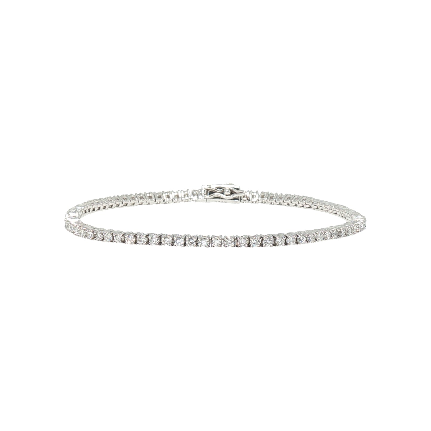 Classic Diamond Tennis Bracelet in Sterling Silver