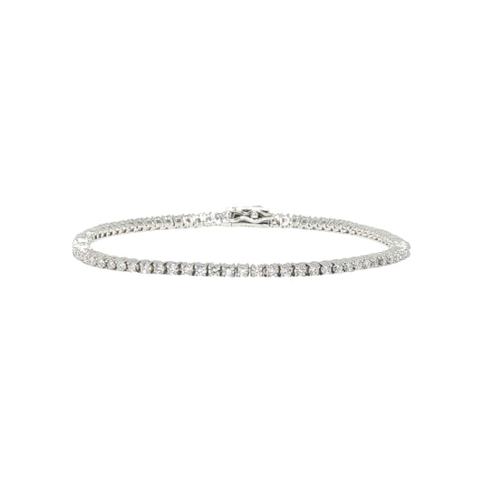 Classic Diamond Tennis Bracelet in Sterling Silver